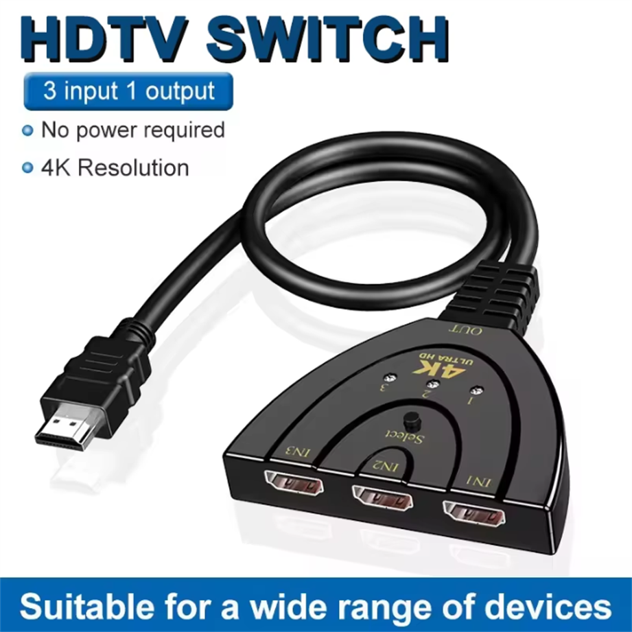 Hdmi Cable - 4K HDTV Splitter 3 In 1