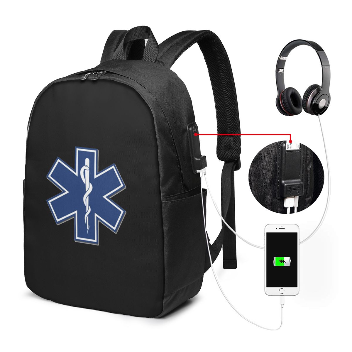 Laptop Bag - EMT Star Of Life Emergency MedicalBackpack