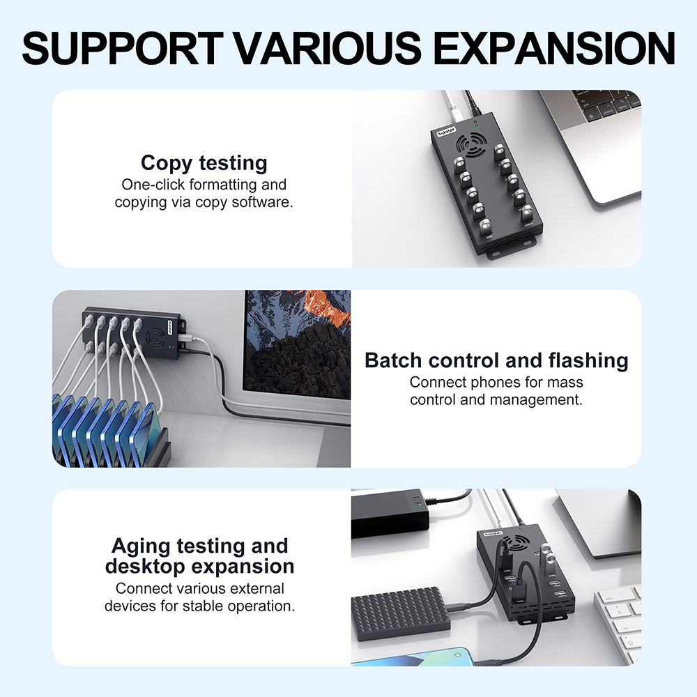 10 Port Fast Charging USB Hub  - Usb Hub 评论和价格
