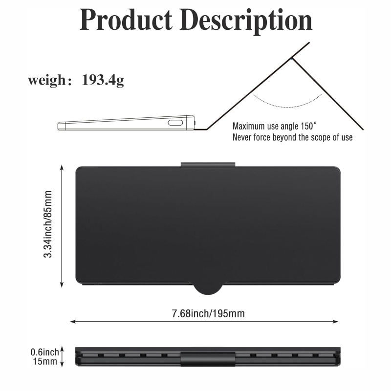 Portable Touch Keyboard Dual B - Keyboard Cover 评论和价格