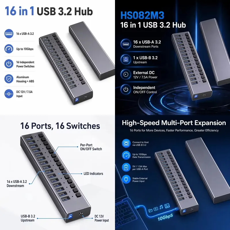 AP01 for 16-Port Powered USB 3 - Usb Hub 评论和价格
