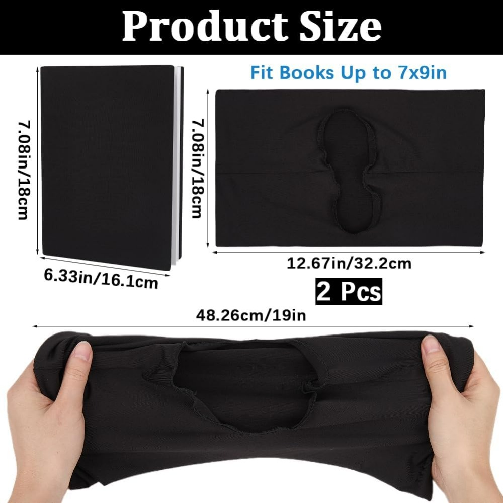 2Pcs Elastic Book Covers Black - Laptop Sleeve 评论和价格