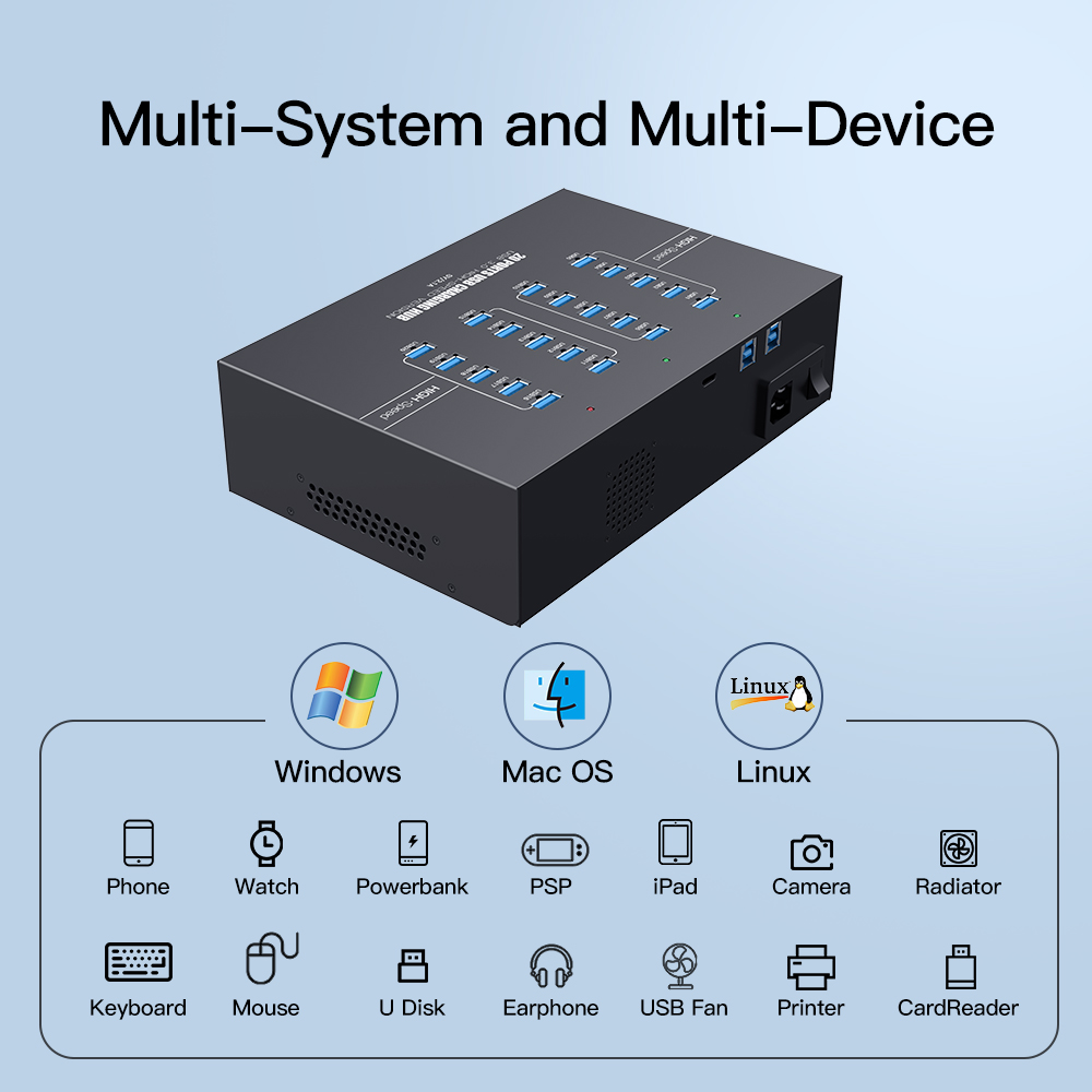 20-Port USB 3.0 Charging Hub w - Usb Hub 评论和价格