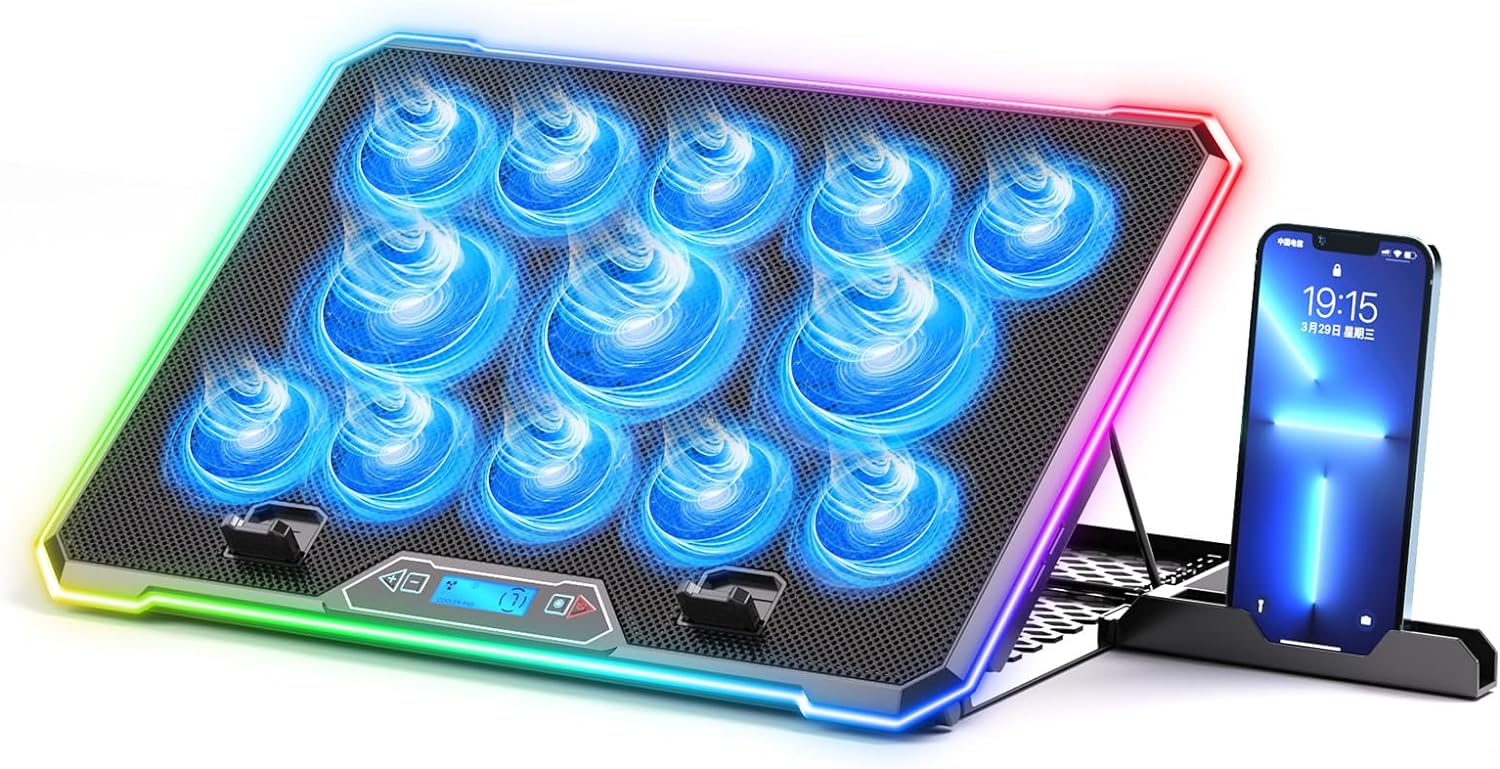 RGB Laptop Cooling Pad Gaming  - Laptop Cooling Pad 评论和价格