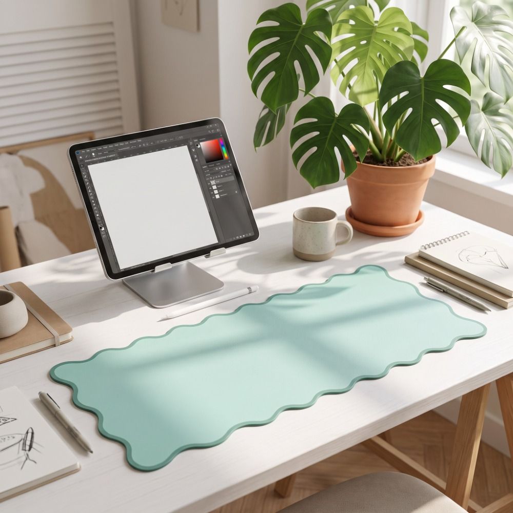 Sweet PU Leather Desk Pad Non  - Keyboard Cover 评论和价格