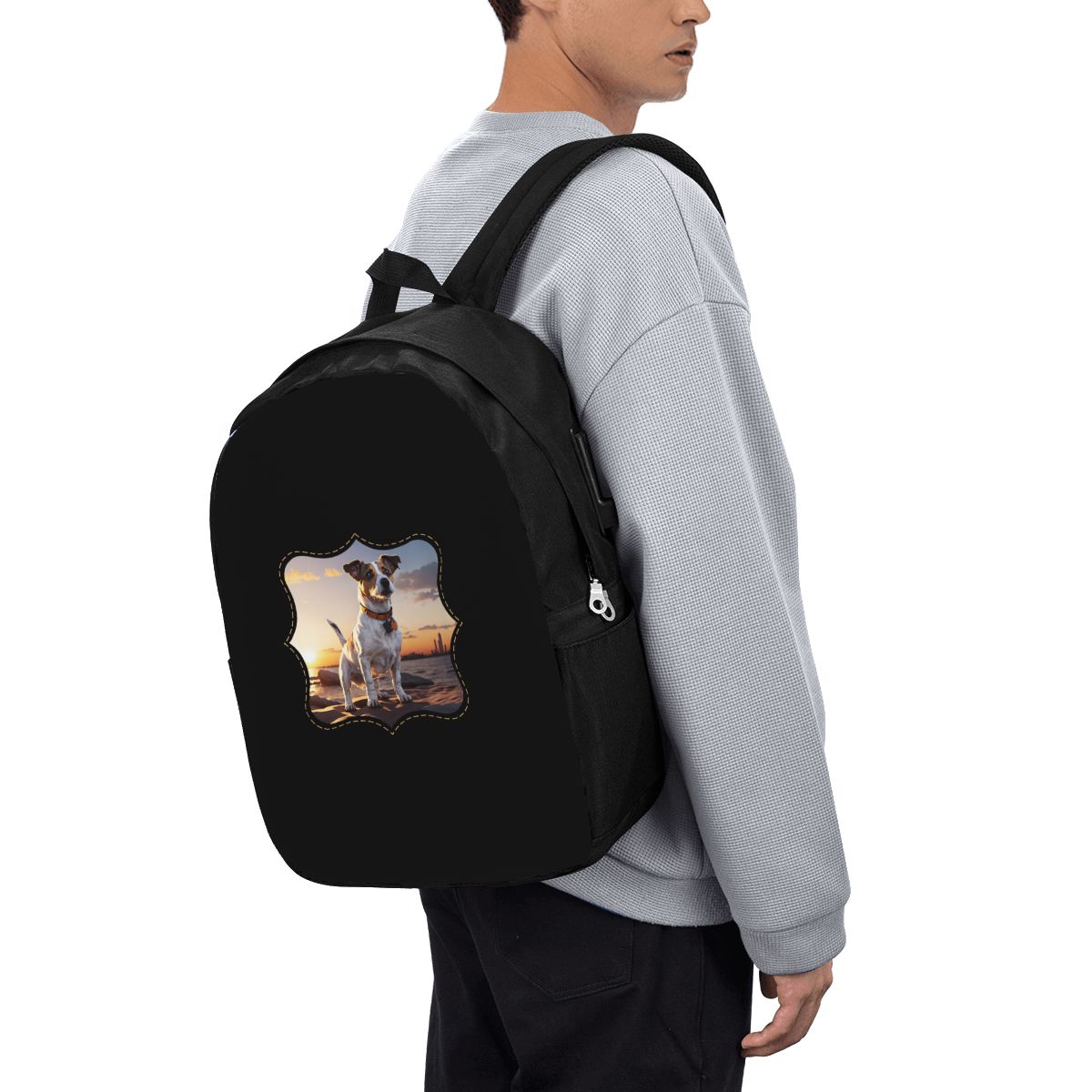 Jack Russell Dog At Sunset Bac - Laptop Bag 评论和价格