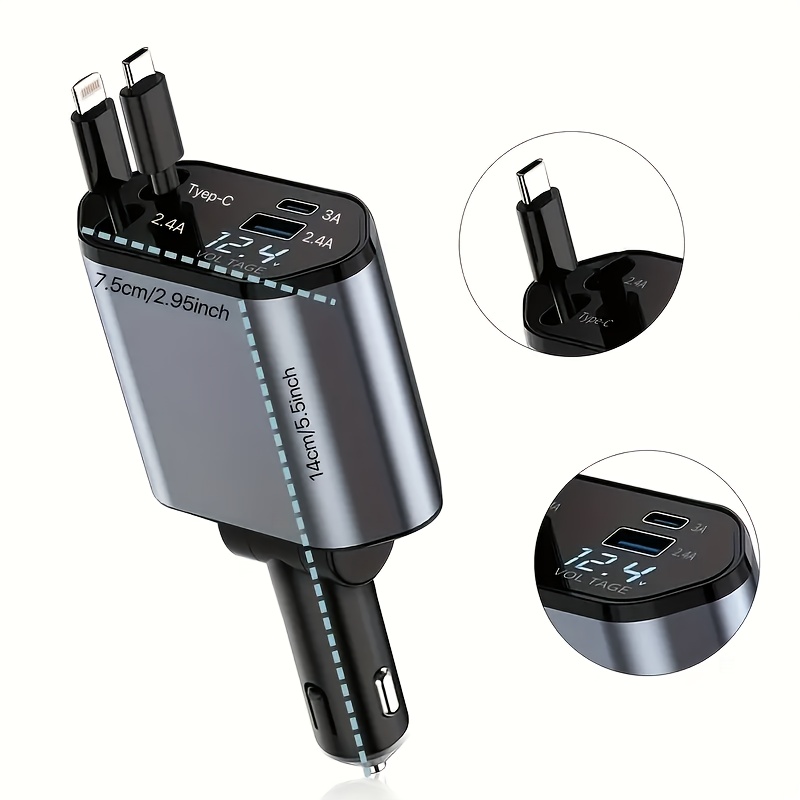 4 In 1 Fast Car Phone Charger, - Usb C Hub 评论和价格