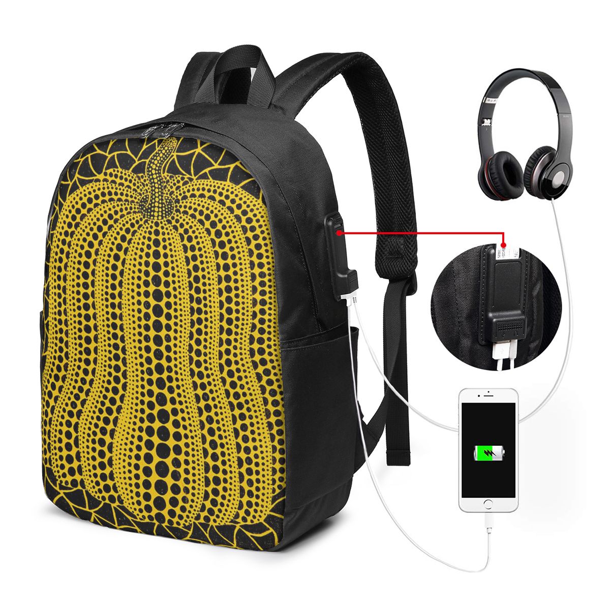 Yayoi Kusama Pumpkin Abstract  - Laptop Bag 评论和价格