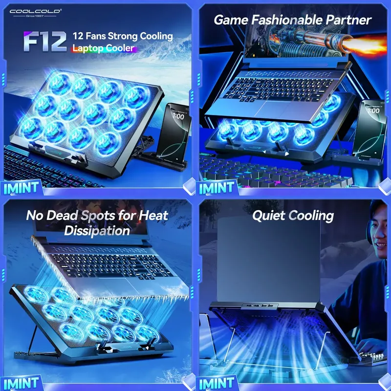 COOLCOLD Laptop Cooling Pad wi - Laptop Stand 评论和价格