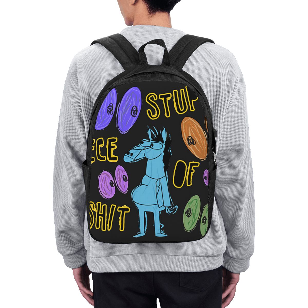 Cartoon Bojack Horseman Stupid - Laptop Bag 评论和价格