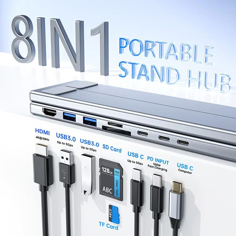 8-in-1 USB-C Laptop Stand With - Usb C Hub 评论和价格